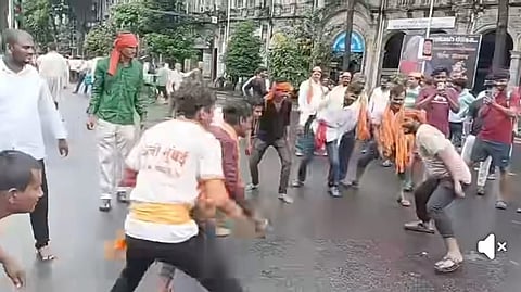 Maratha Protest kabaddi Mumbai