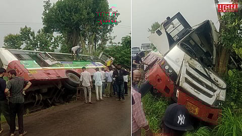 Islampur Kodoli ST bus 25 passengers injured