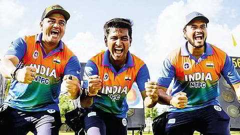 India historic gold in archery