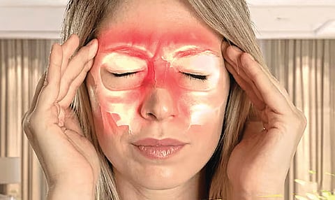 constant nasal block headache sinus symptom