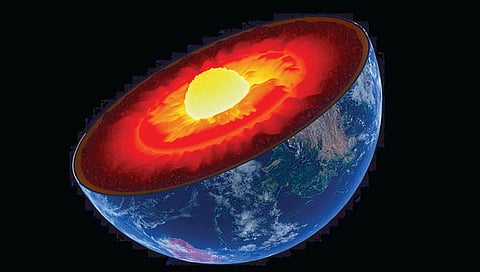 Earth core structure