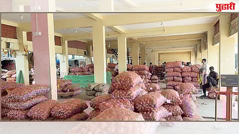 चाकण बाजारात बटाटा, मिरची, लसूण आणि आद्रकची विक्रमी आवक