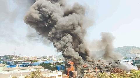 Rabale industrial fire