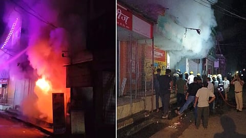 Mahad Bhadesar Saree Center fire