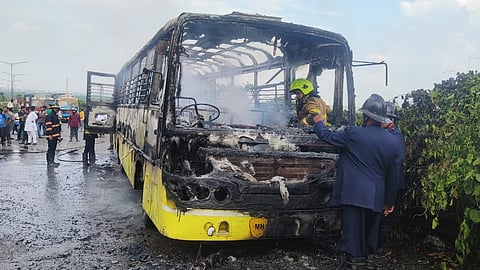 School bus fire accident