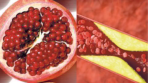 Does drinking pomegranate juice really clear blockages?