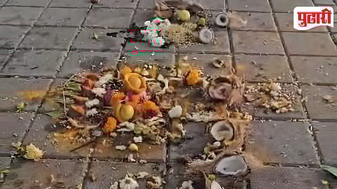 अजित पवारांच्या घराबाहेर अघोरी पूजा