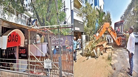 Unauthorized sheds removed