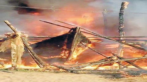 Talashil beach fire