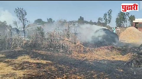 Kagal Grass Stacks Burned