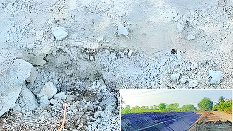 Nandur Vitarike canal lining work