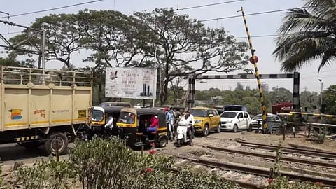 Motagaon railway gate closed