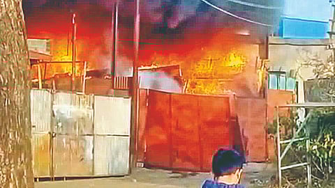 Sarnobatwadi Garage Fire