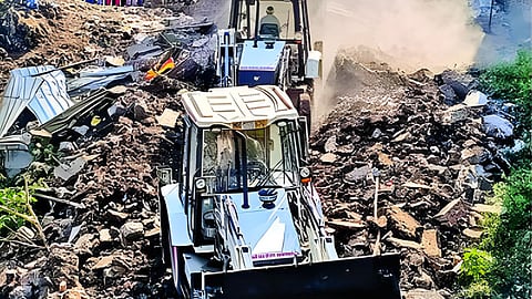 illegal slaughterhouse demolished
