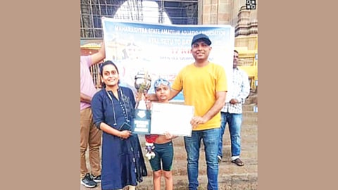 Dombivli boy sea swim record