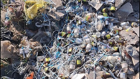 Amba river biomedical waste pollution