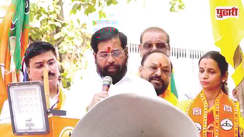 मुंबई : चेंबूरच्या प्रचारफेरीत प्रभाग क्रमांक 153 मधील शिवसेना- भाजपा महायुतीच्या उमेदवार तन्वी काते यांच्यासह उपमुख्यमंत्री एकनाथ शिंदे, सेना नेते राहुल शेवाळे, आमदार तुकाराम काते.