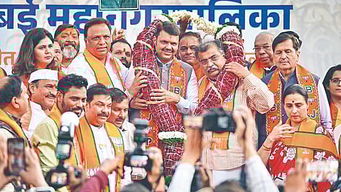 bjp-historic-victory-majority-in-14-municipal-corporations