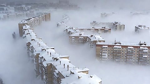 city under snow