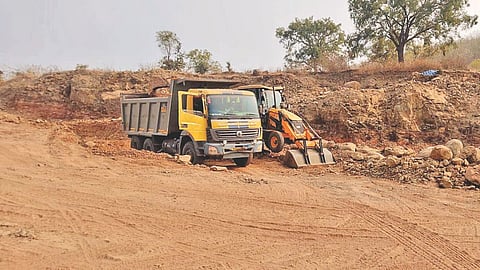 Illegal excavation Naigaon