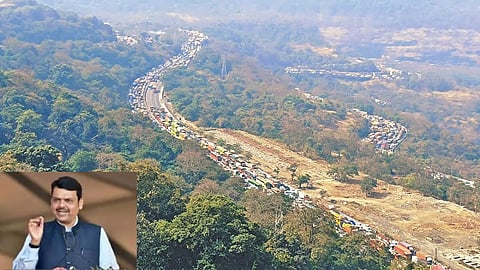 Mumbai Pune Expressway traffic jam
