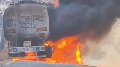 Ethanol tanker fire
