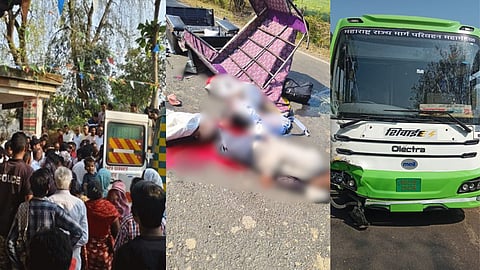 Amravati Accident : भरधाव 'शिवाई' बसने ऑटो रिक्षाला चिरडले; ७ वीच्या विद्यार्थिनीसह पाच जणांचा मृत्यू
