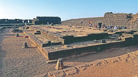 Raigad palace reconstruction