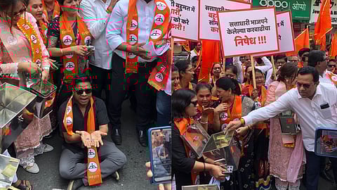 Shiv Sena Begging Protest