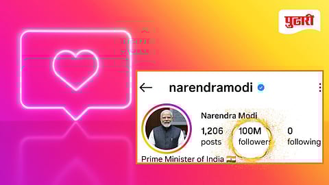PM Modi Instagram followers