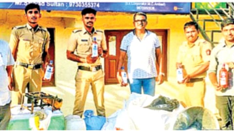 illegal alcohol raid