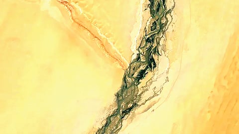 China desert river of gems |