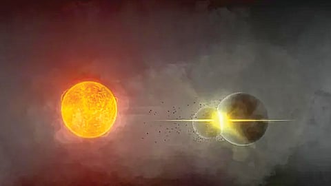 Space exoplanet collision | अंतराळात दोन बाह्यग्रहांची भीषण टक्कर