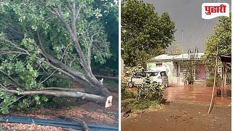 Nashik unseesnol rain | येवला तालुक्याच्या उत्तर पूर्व भागात गारपीठीसह अवकाळी पावसाची जोरदार हजेरी !