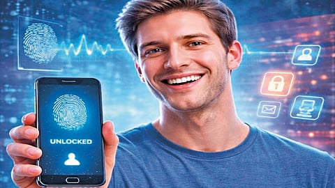 Heart beats and breaths open mobile |