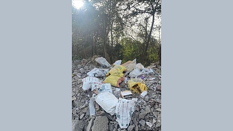 illegal debris dumping