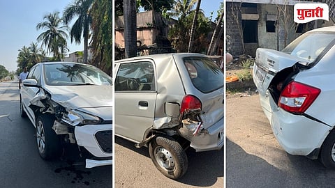 Three Vehicle Crash Kolhapur