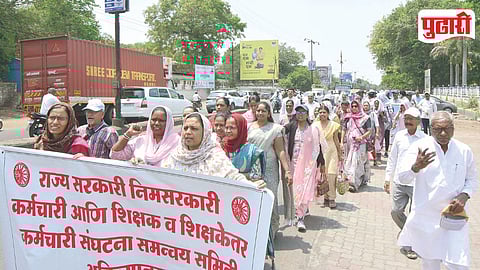 Ahilyanagar Government Employees Strike