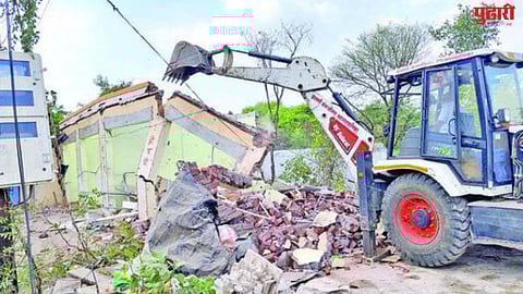 Sambhajinagar river encroachment demolition