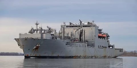 சென்னையில் பழுது பார்க்கப்பட்டு அமெரிக்கா திரும்பிய 'மேத்யூ பெர்ரி' போர் கப்பல்!