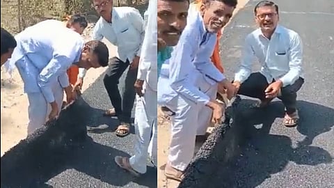 Maharashtra Villagers Lifting New Road