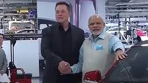 எலான் மஸ்க் மோடி