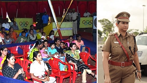 புதுக்கோட்டை காவலர்களுடன் எஸ்.பி வந்திதா பாண்டே