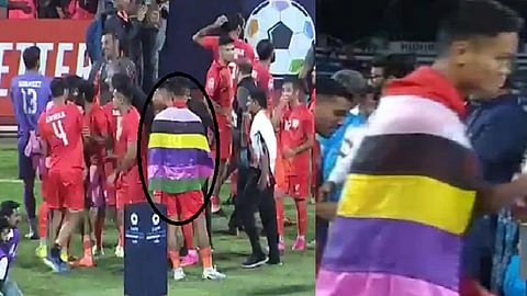 மெய்டீஸ் கொடி போர்த்திய ஜீக்சன் சிங்