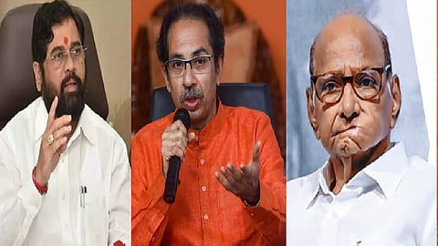 ஏக்நாத் ஷிண்டே, உத்தவ் தாக்கரே, சரத் ப்வார்