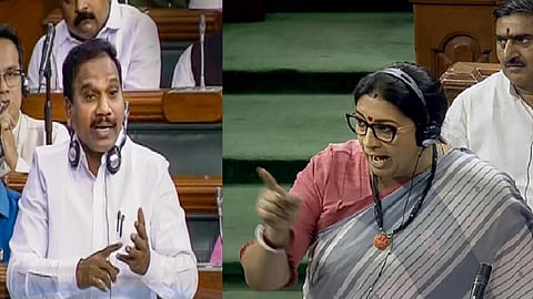 ஆ.ராசா, ஸ்மிருதி இரானி