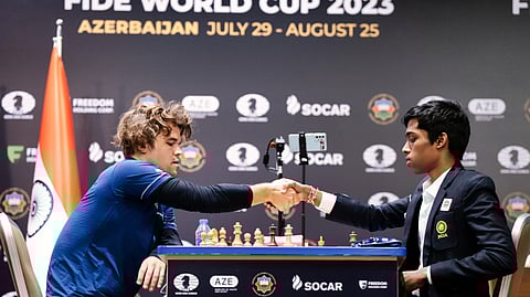 Praggnanandhaa vs Magnus Carlsen