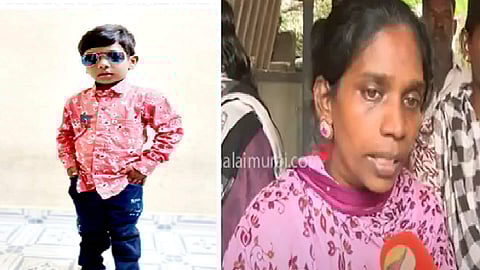 உயிரிழந்த சிறுவனின் தாய்