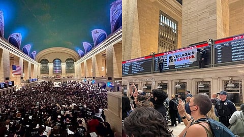 GRAND CENTRAL STATION-ல் பாலஸ்தீனியர்களுக்காக போராடும் யூதர்கள்