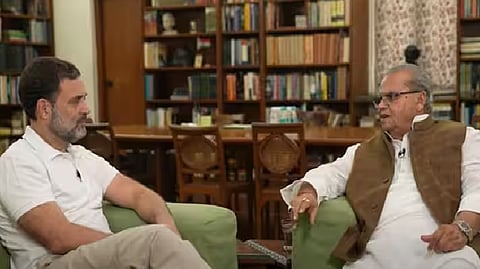 ராகுல் காந்தி- முன்னாள் ஆளுநர் சத்யபால் மாலிக்